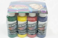 11 colors + cleaner Createx Airbrush Paints Set w/ DVD